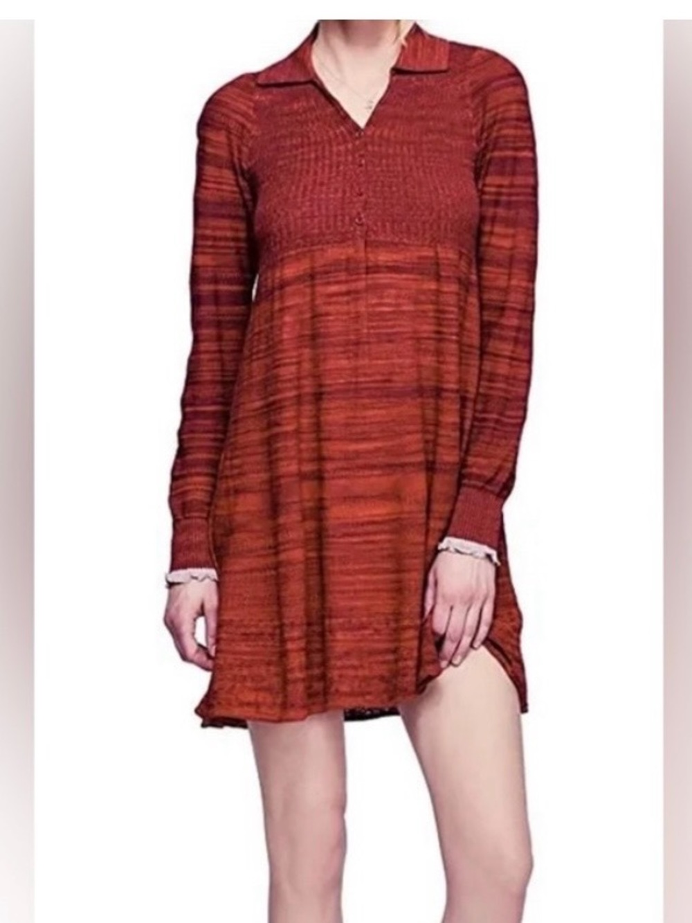 Free People Rain or Shine Sweater Dress reddish/orangish